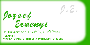 jozsef ermenyi business card